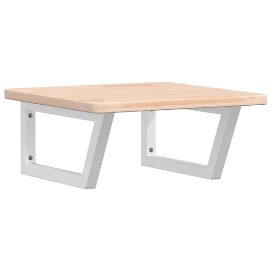 vidaXL Basin Shelf Wall Mounted Steel and Solid Wood Oak