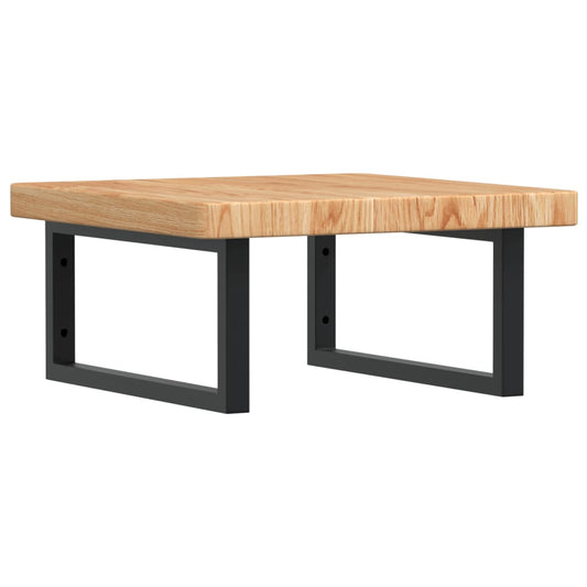 vidaXL Basin Shelf Wall Mounted Steel and Solid Wood Oak
