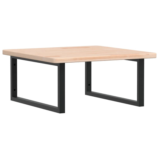 vidaXL Basin Shelf Wall Mounted Steel and Solid Wood Oak