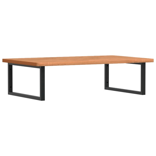 vidaXL Basin Shelf Wall Mounted Steel and Solid Wood Beech