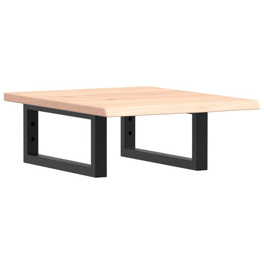 vidaXL Basin Shelf Wall Mounted Steel and Solid Wood Oak