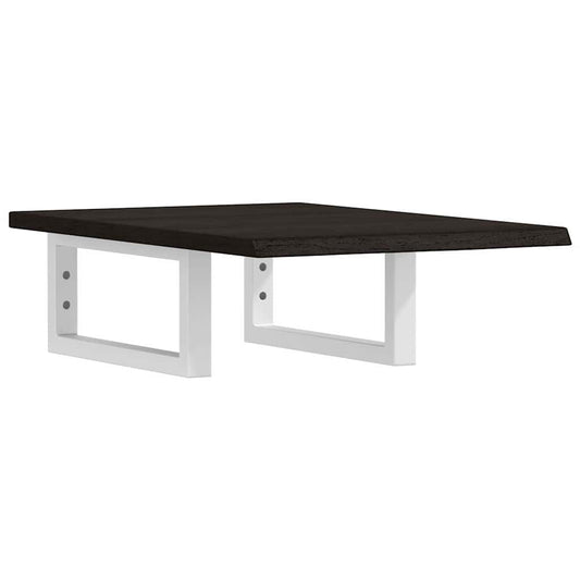 vidaXL Basin Shelf Wall Mounted Steel and Solid Wood Oak