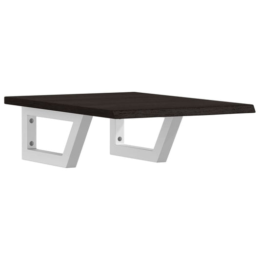 vidaXL Basin Shelf Wall Mounted Steel and Solid Wood Oak