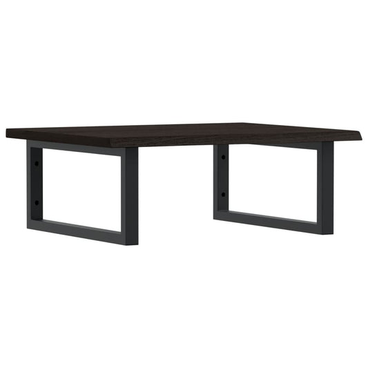 vidaXL Basin Shelf Wall Mounted Steel and Solid Wood Oak