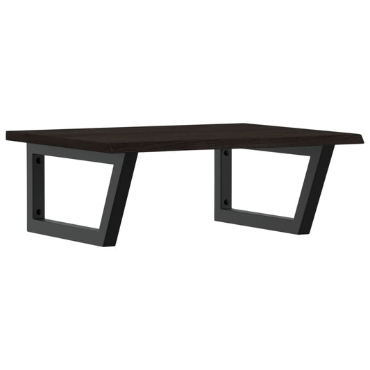 vidaXL Basin Shelf Wall Mounted Steel and Solid Wood Oak