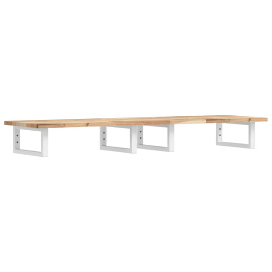 vidaXL Basin Shelf Wall Mounted Steel and Solid Wood Acacia