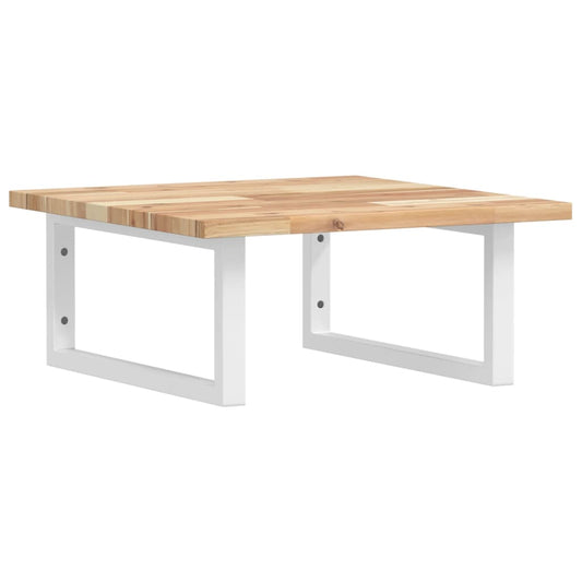 vidaXL Basin Shelf Wall Mounted Steel and Solid Wood Acacia