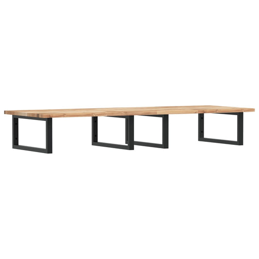 vidaXL Basin Shelf Wall Mounted Steel and Solid Wood Acacia