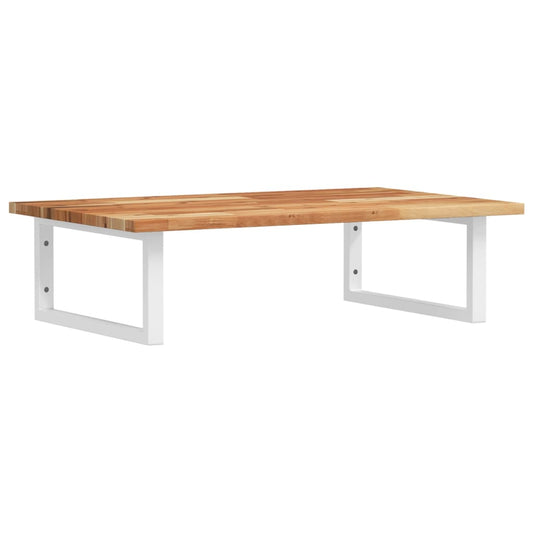 vidaXL Basin Shelf Wall Mounted Steel and Solid Wood Acacia