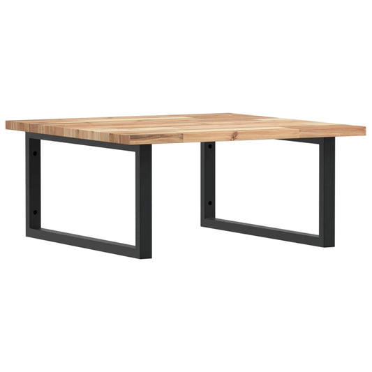 vidaXL Basin Shelf Wall Mounted Steel and Solid Wood Acacia