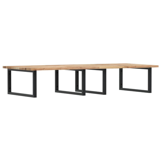 vidaXL Basin Shelf Wall Mounted Steel and Solid Wood Acacia