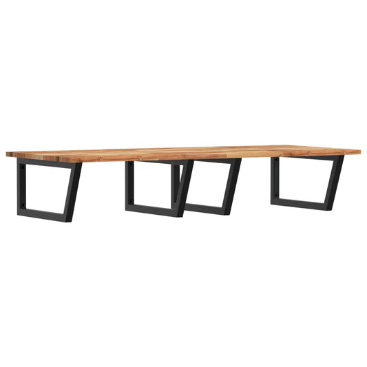 vidaXL Basin Shelf Wall Mounted Steel and Solid Wood Acacia