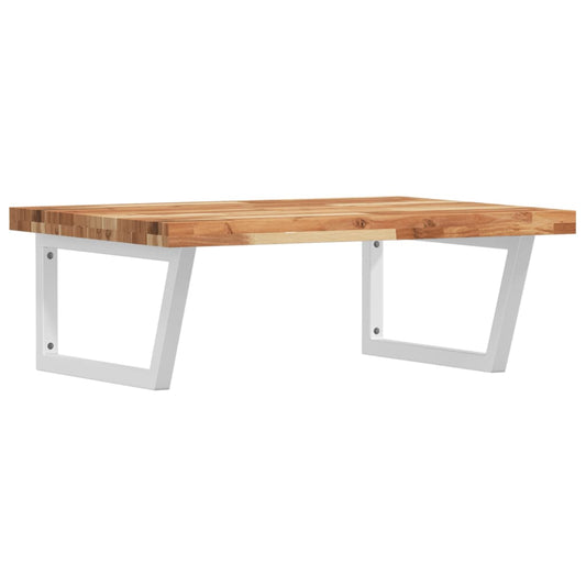 vidaXL Basin Shelf Wall Mounted Steel and Solid Wood Acacia