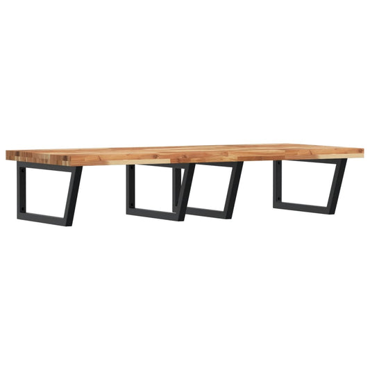 vidaXL Basin Shelf Wall Mounted Steel and Solid Wood Acacia