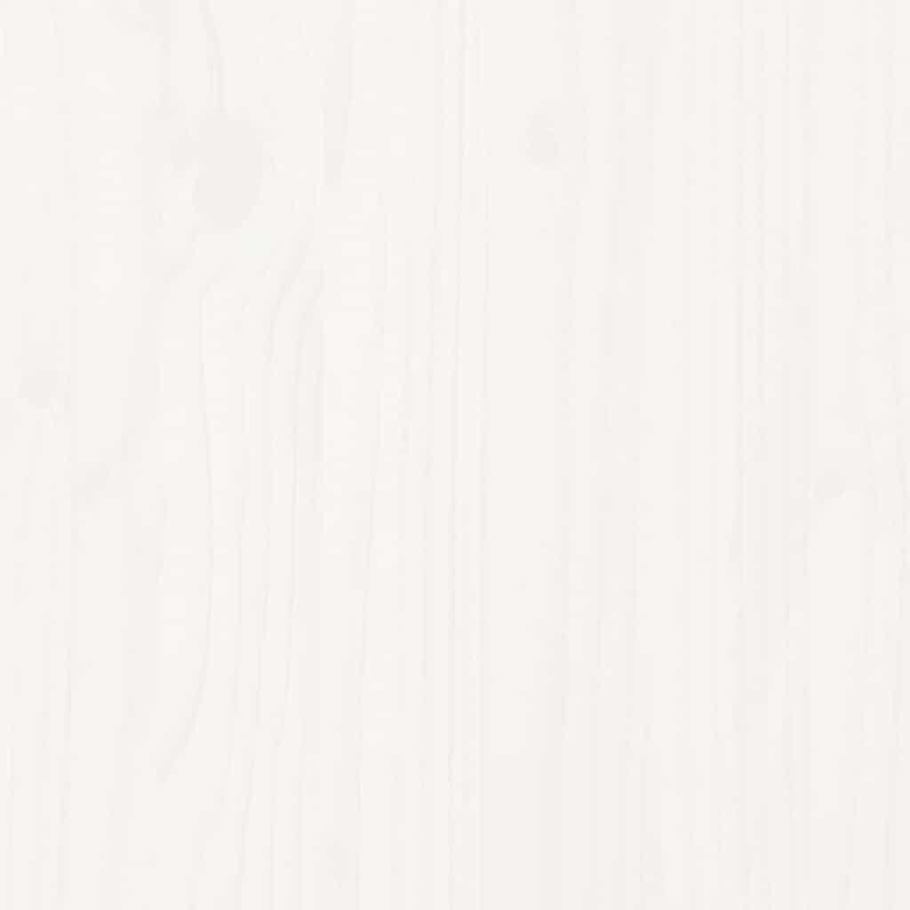 vidaXL Bed Frame without Mattress White 135x190 cm Double Solid Wood Pine