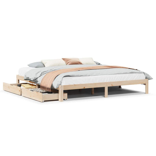 vidaXL Bed Frame with Drawers without Mattress 200x200 cm