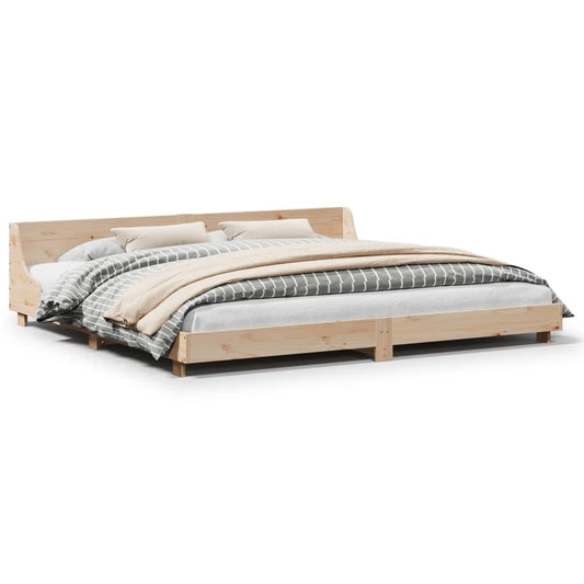 vidaXL Bed Frame without Mattress 200x200 cm Solid Wood Pine