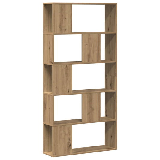 vidaXL Bookcase 5-Tier Artisian Oak 80,5x23,5x162,5 cm Engineered Wood