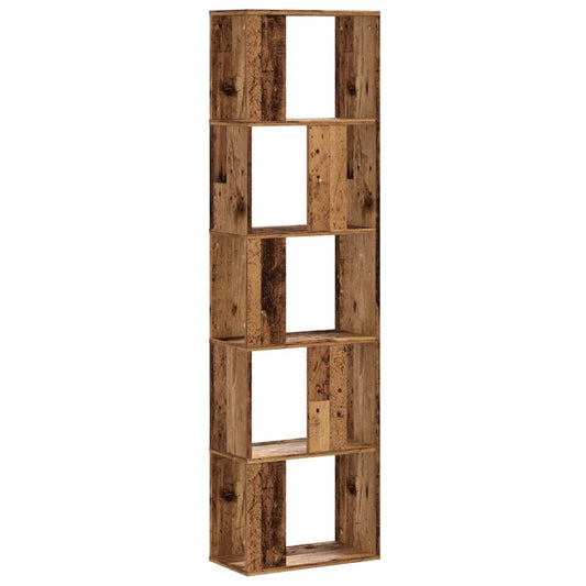 vidaXL Bookcase 5-Tier Old Wood 45x23,5x162,5 cm Engineered Wood