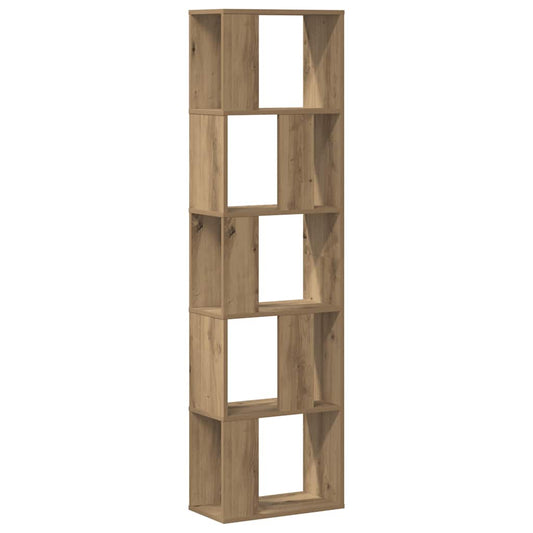 vidaXL Bookcase 5-Tier Artisian Oak 45x23,5x162,5 cm Engineered Wood