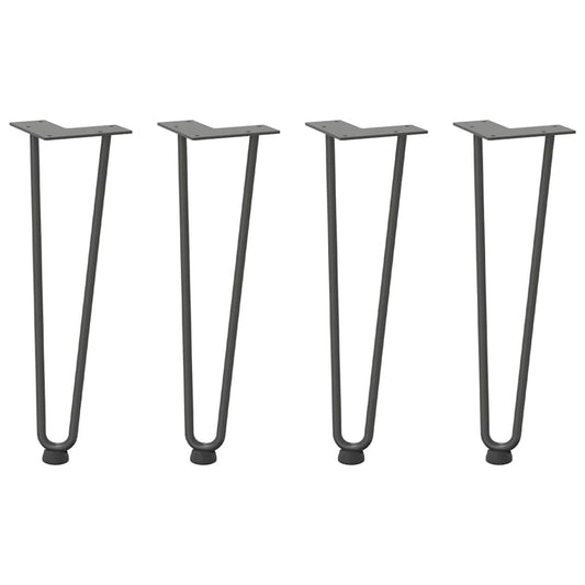 vidaXL Hairpin Legs for Coffee Table 4 pcs Anthracite 42 cm Solid Steel