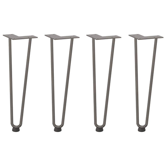 vidaXL Hairpin Legs for Coffee Table 4 pcs Natural Steel 42 cm