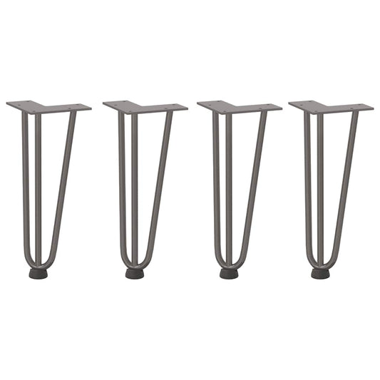 vidaXL Hairpin Legs for Coffee Table 4 pcs Natural Steel 30 cm
