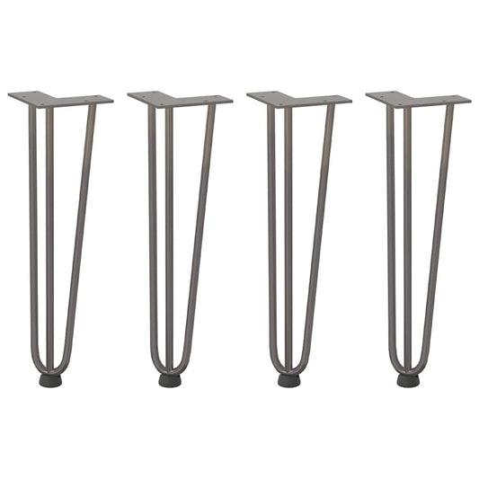 vidaXL Hairpin Legs for Coffee Table 4 pcs Natural Steel 42 cm