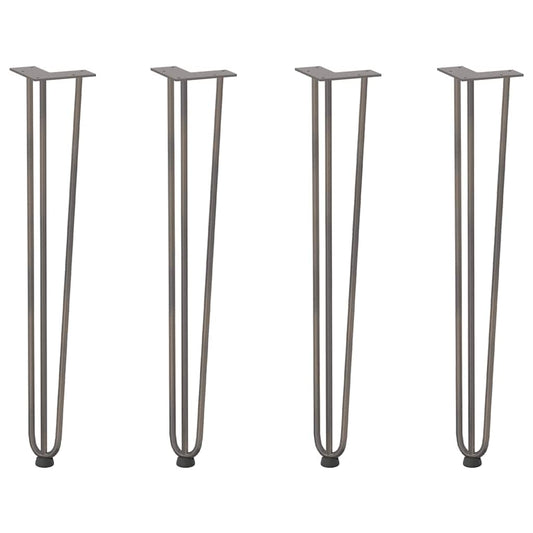 vidaXL Hairpin legs for Console Table 4 pcs Natural Steel 72 cm