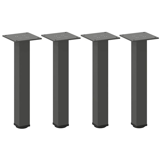 vidaXL Coffee Table Legs 4 pcs Anthracite 30-32 cm Steel