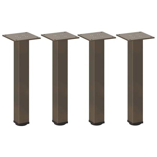 vidaXL Coffee Table Legs 4 pcs Natural Steel 30-32 cm Steel