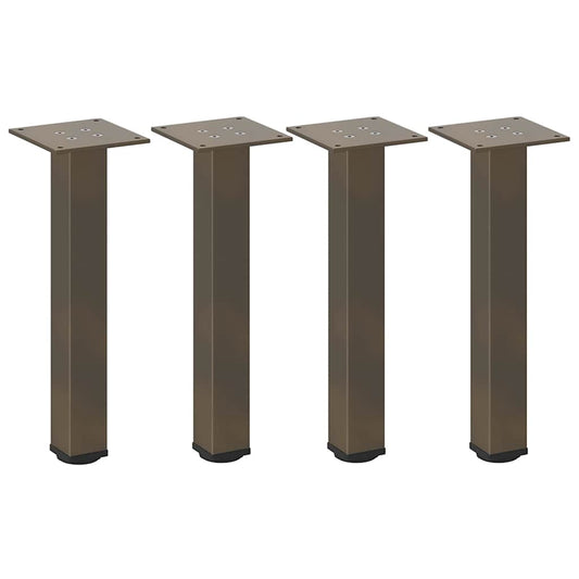 vidaXL Coffee Table Legs 4 pcs Natural Steel 42-44 cm Steel