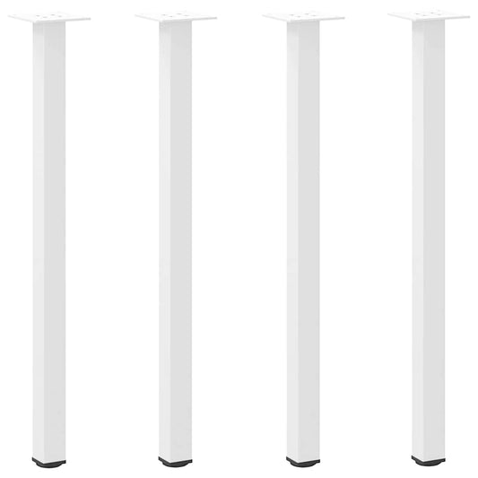 vidaXL Console Table Legs 4 pcs White 72-74 cm Steel