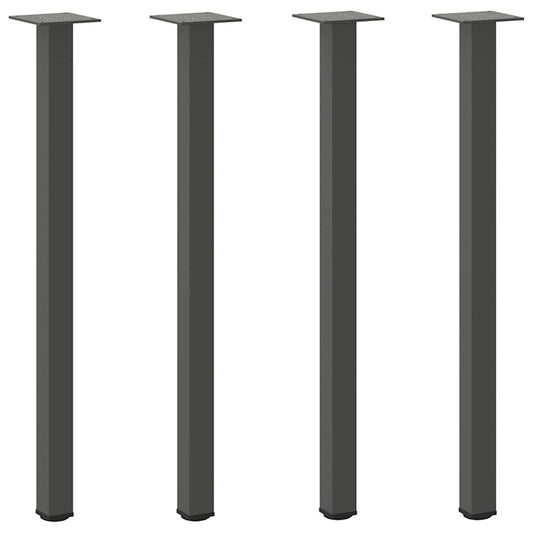 vidaXL Console Table Legs 4 pcs Anthracite 72-74 cm Steel