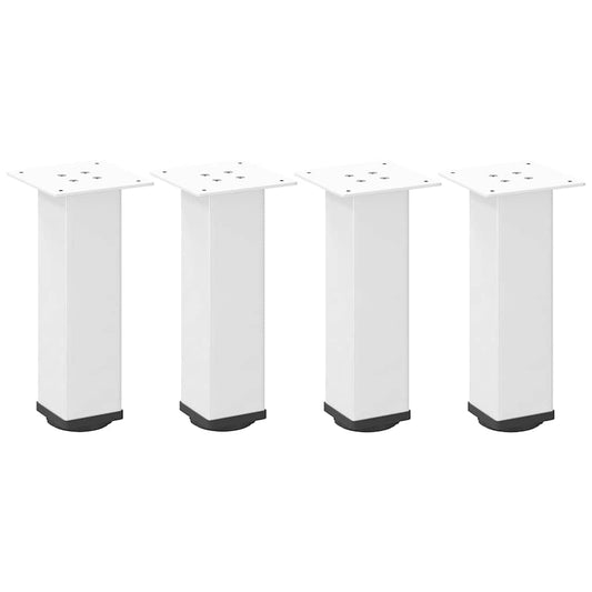 vidaXL Coffee Table Legs 4 pcs White 30-32 cm Steel