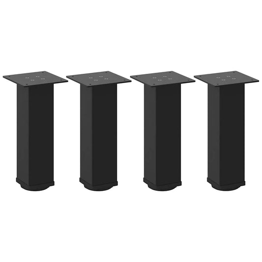vidaXL Coffee Table Legs 4 pcs Black 42-44 cm Steel