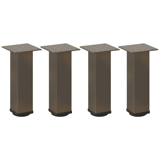 vidaXL Coffee Table Legs 4 pcs Natural Steel 42-44 cm Steel