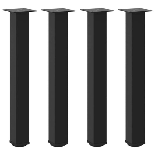 vidaXL Console Table Legs 4 pcs Black 72-74 cm Steel