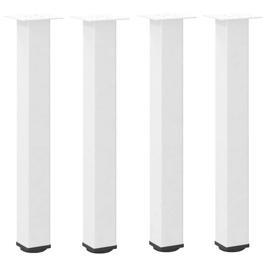 vidaXL Console Table Legs 4 pcs White 72-74 cm Steel
