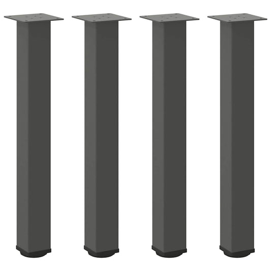 vidaXL Console Table Legs 4 pcs Anthracite 72-74 cm Steel