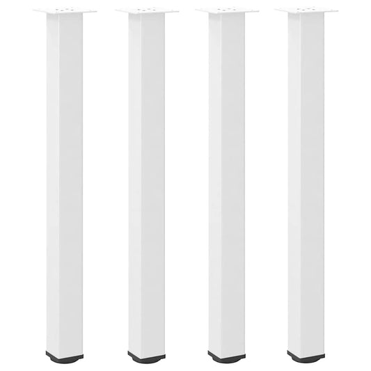 vidaXL Bar Table Legs 4 pcs White 90-92 cm Steel