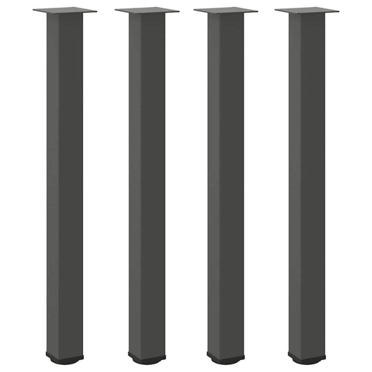 vidaXL Bar Table Legs 4 pcs Anthracite 90-92 cm Steel