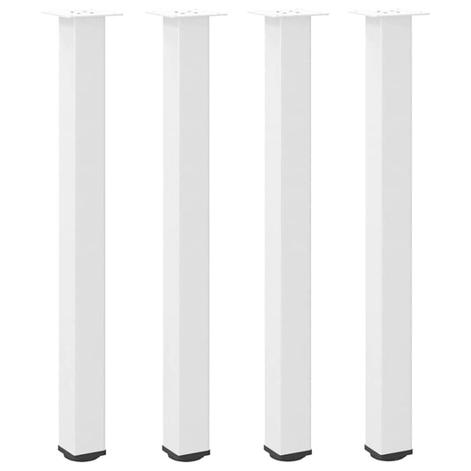 vidaXL Bar Table Legs 4 pcs White 100-102 cm Steel