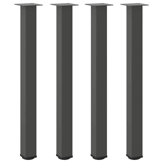vidaXL Bar Table Legs 4 pcs Anthracite 100-102 cm Steel