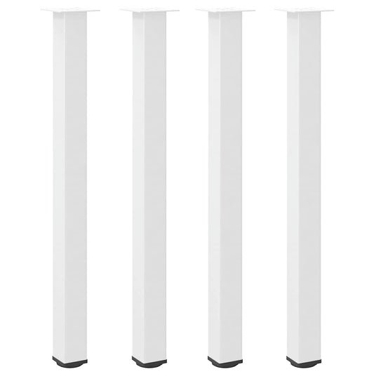 vidaXL Bar Table Legs 4 pcs White 110-112 cm Steel