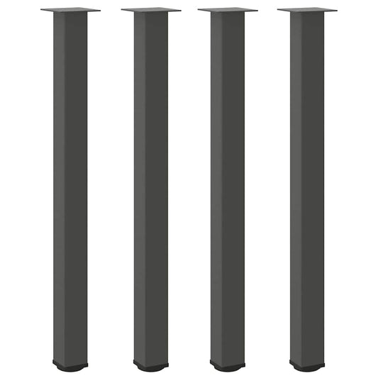 vidaXL Bar Table Legs 4 pcs Anthracite 110-112 cm Steel