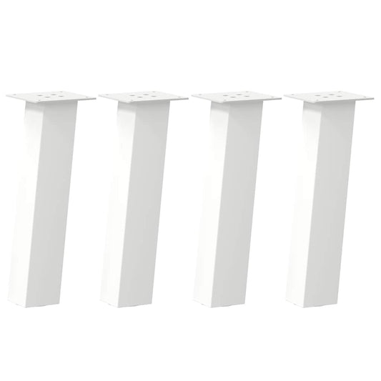 vidaXL Coffee Table Legs 4 pcs White 30 cm Steel