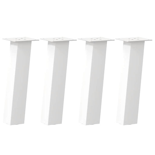 vidaXL Coffee Table Legs 4 pcs White 42 cm Steel