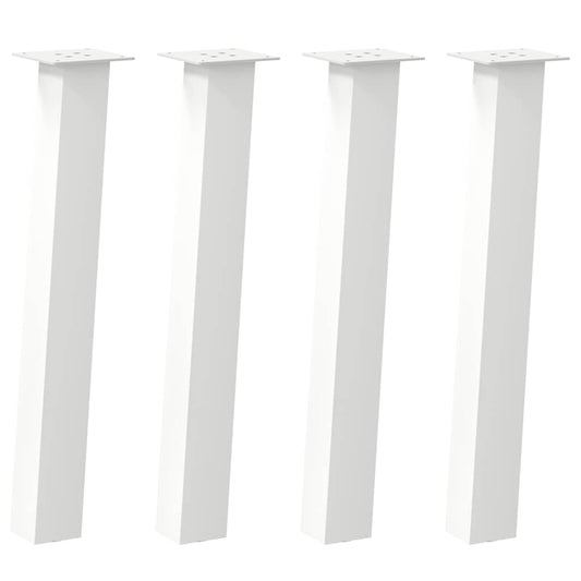 vidaXL Console Table Legs 4 pcs White 72 cm Steel