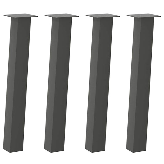 vidaXL Console Table Legs 4 pcs Anthracite 72 cm Steel